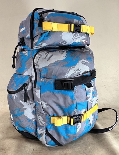 Burton Blue Camo Backpack Padded camera Backpack Snowboard
