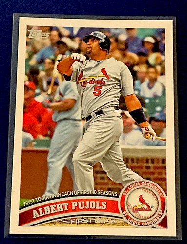 2011 Topps baseball #547 ALBERT PUJOLS St Louis Cardinals 30
