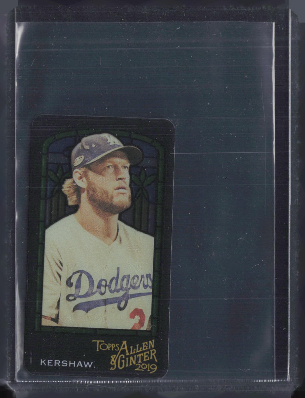 2019 Topps Allen & Ginter Rip Card Insert Stained Glass Clayton Kershaw SSP