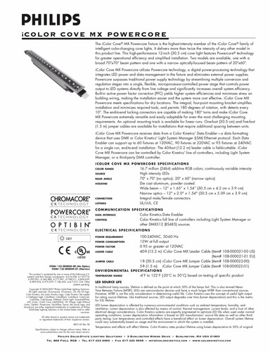 Color Kinetics 123-000004-01 iColor Cove MX Power Core Color Changing LED