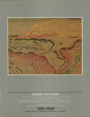 1984 Henri Matisse Paysage Cotier Collioure Watercolour  Art Gallery Print Ad