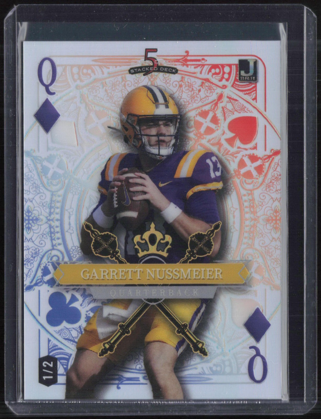 2024 Wild Card 5 Card Draw Stacked Deck Garrett Nussmeier 1/2
