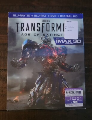Transformers: Age Of Extinction 2014 Blu Ray 3d/blu Ray 3 Disc Set