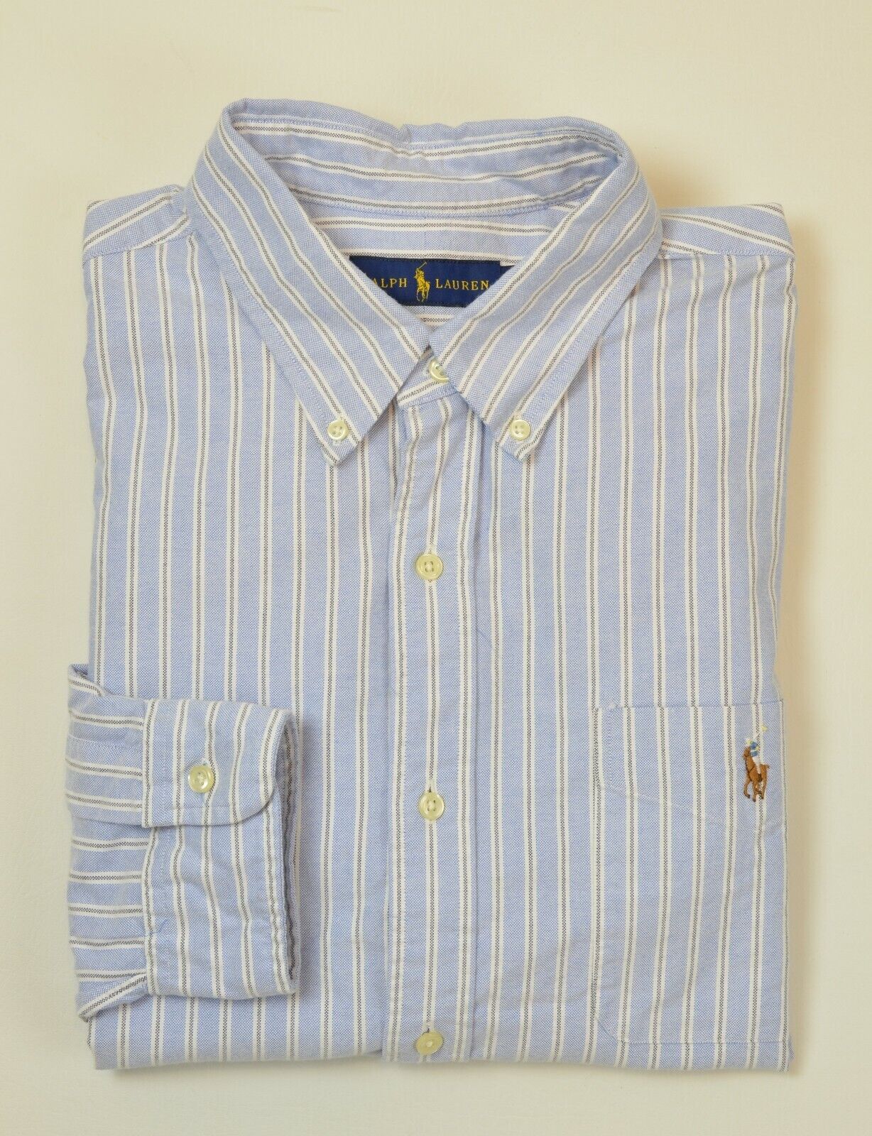 New Polo Ralph Lauren Classic-Fit Long-Sleeve Striped Cotton New Polo Ralph Lauren Classic-Fit Long-Sleeve Striped Cotton