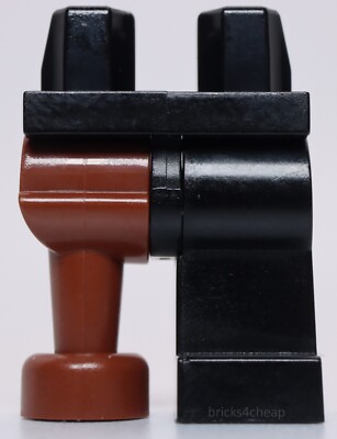 Lego Pirate Black Minifig Leg with Right Reddish Brown Peg Leg