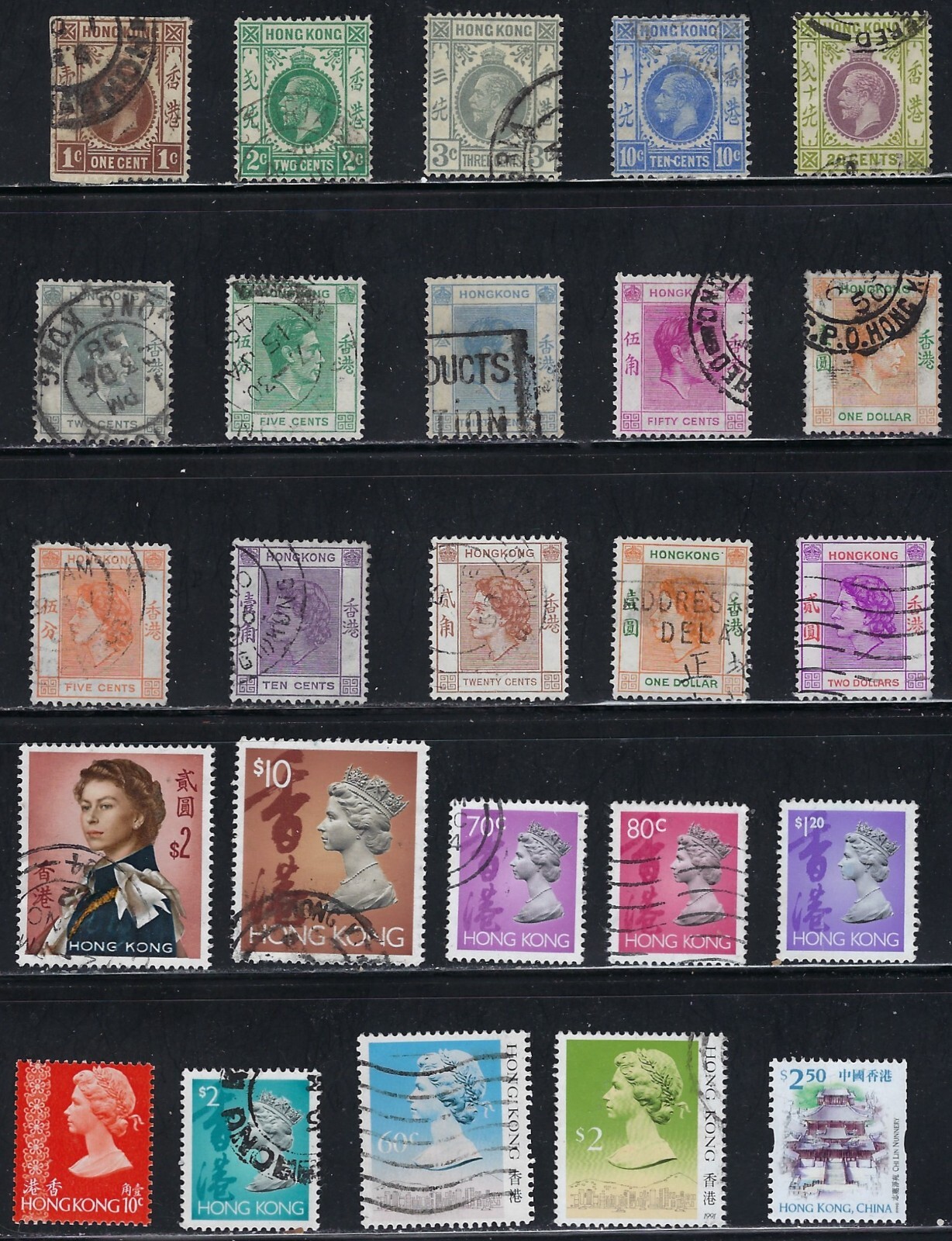 Nice Older Stamps from Hong Kong .44P.B