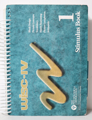 Wechsler Intelligence Scale for Children WISC-IV Stimulus Book 1 David Wechsler