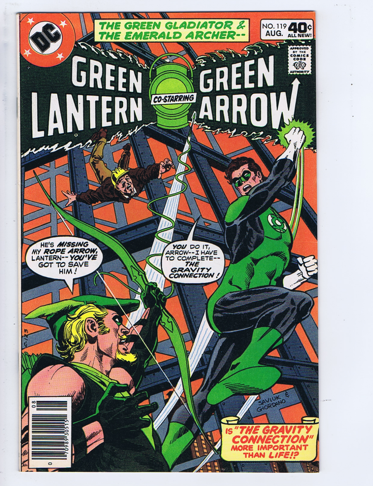 Green Lantern & Green Arrow #119 DC 1979 The Gravity