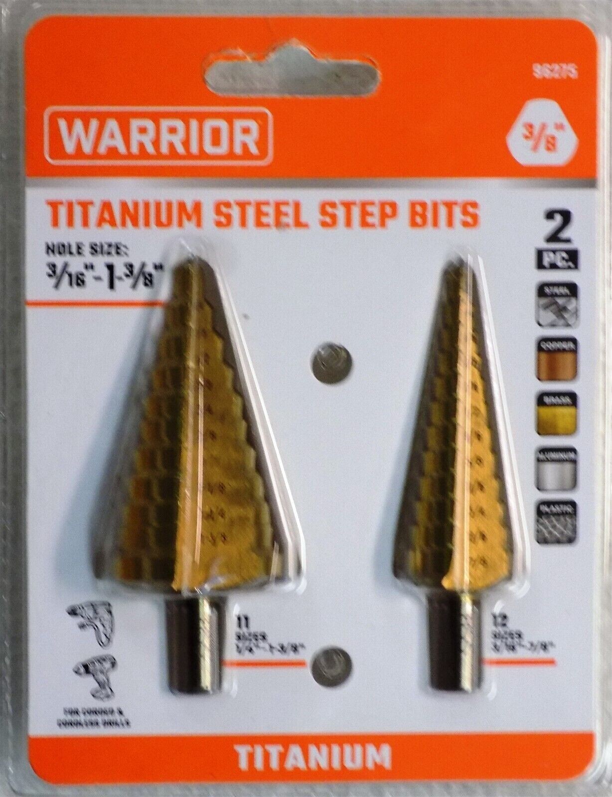 Warrior 2 Piece Titanium Nitride Coated High Speed Steel