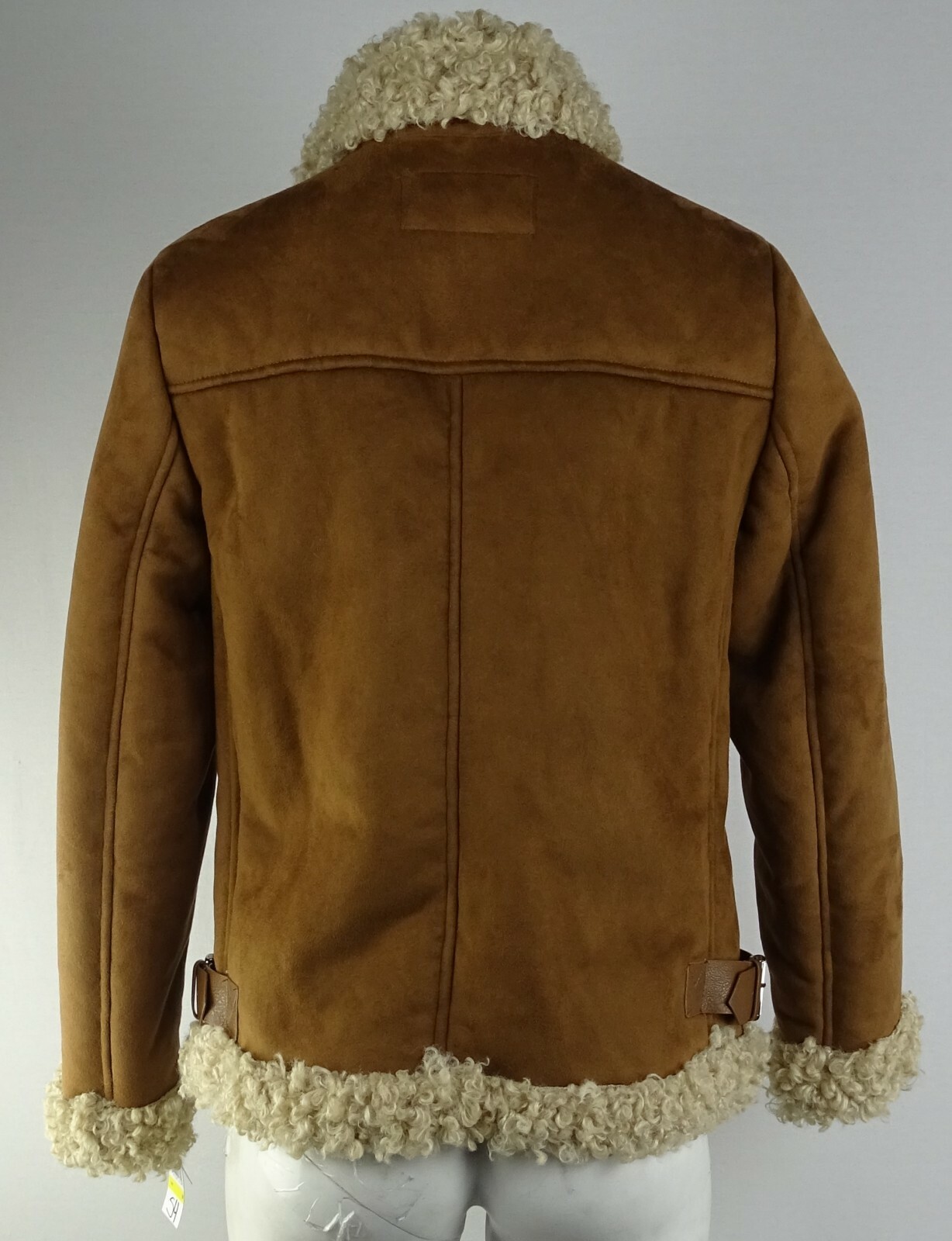 Pre-owned Michael Kors Women's Faux Fur Suede Brown Jacket