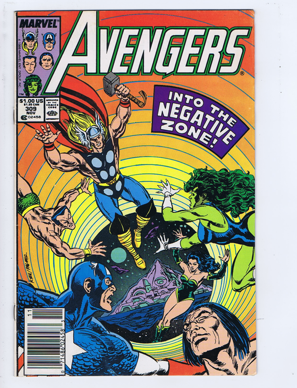 Avengers #309 Marvel 1989 Into the Negative Zone ! | eBay