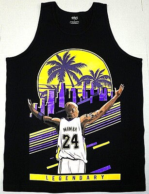 Los Angeles Tank Top T-shirt LA Legend Kobe Black Mamba Men's Vest New