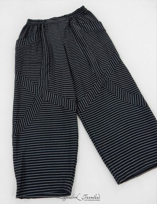PRISA PRISA - BALLONIGE LAGENLOOK HOSE GR 42 44 46 48 50 - SCHWARZ STREIFEN