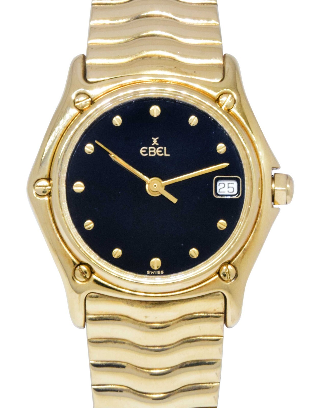 EBEL 987902 1911 クラッシック クォーツ メンズ　電池交換済み θ【不動品】EBEL/エベル 1911 クラシックウェーブ 987902 クオーツ式