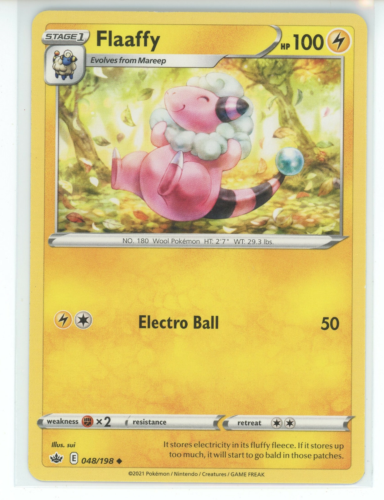 Pokemon 2021 S&S Chilling Reign Flaaffy 048/198 Uncommon | eBay