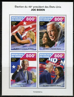 Chad 2020 Election Von Joe Biden 46th President Of The United States Sht Mint Nh