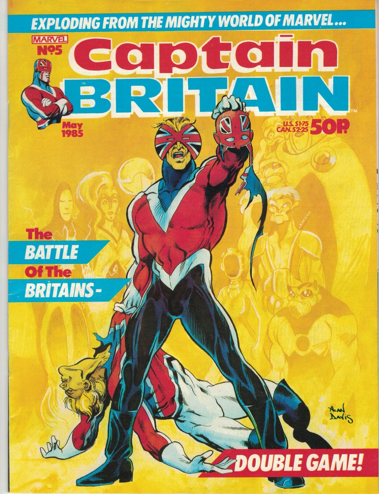 CAPTAIN BRITAIN #5 - ALAN DAVIS ART & COVER - MARVEL COMICS