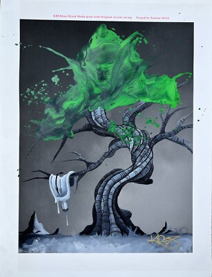 Forged By Passion Authentic Mixed Media On Canvas Painting By Kre8