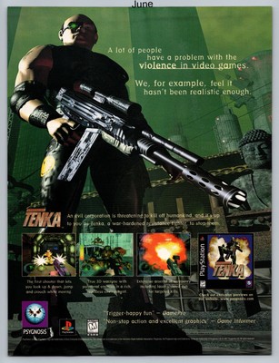 Codename Tenka Playstation PS1 Game Promo 1997 Full Page Print Ad