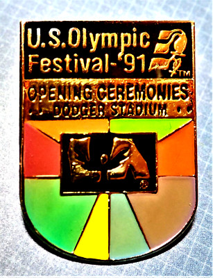 RARE ''OPENING CEREMONIES STADIUM'' 1991 US OLYMPIC FESTIVAL PIN / 2024 PARIS