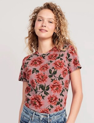 Old Navy Women s Size XS TALL ~ EveryWear Slub Knit Short Sleeve Tee T-Shirt NWT