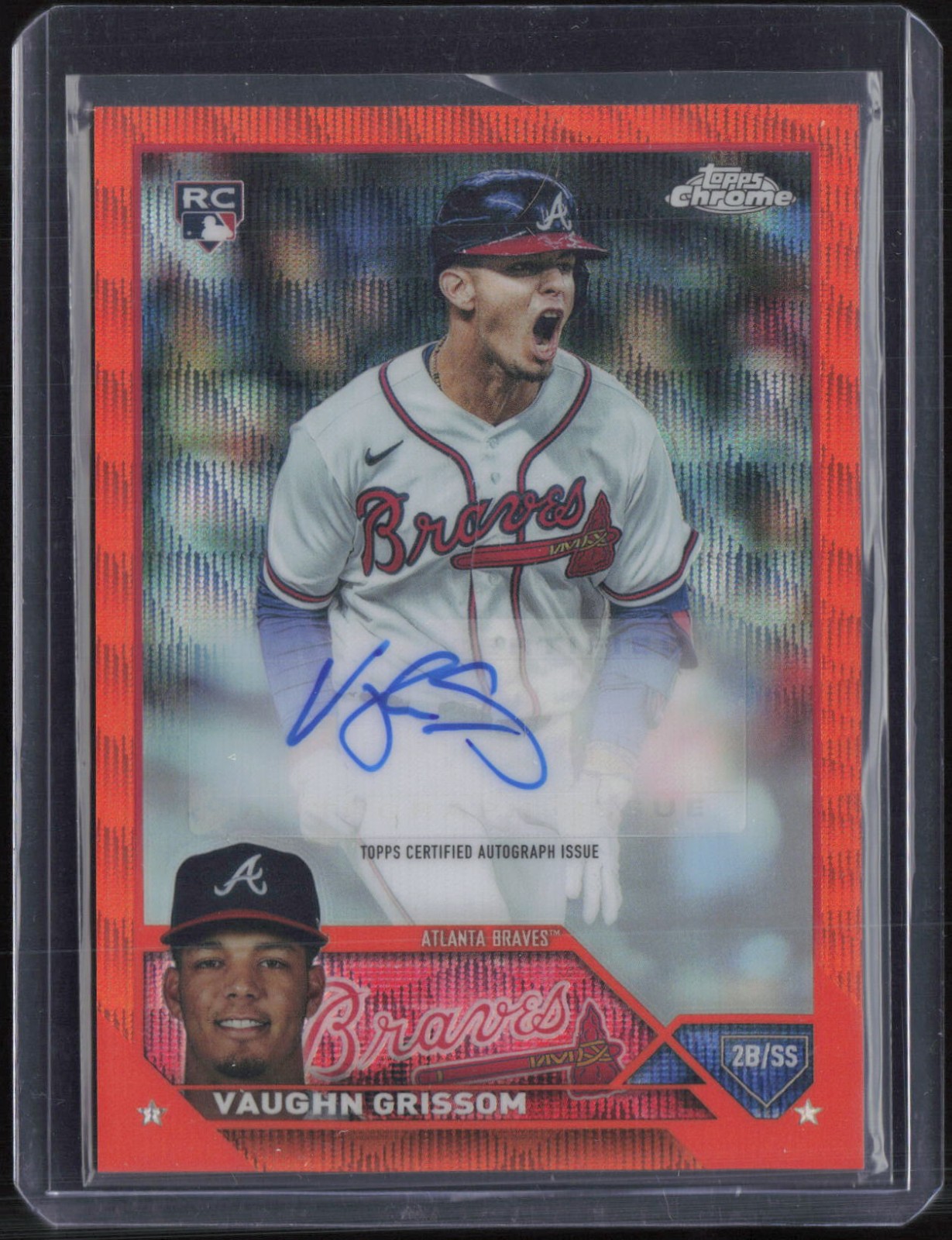 2023 Topps Chrome Orange Wave Refractor Vaughn Grissom 20/25 Auto RC Rookie