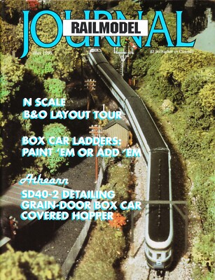 RAILMODEL JOURNAL 5/95 MKT M-K-T SD40-2, SF GE U33C, CEMENT PLANT, CGW, GN, SF