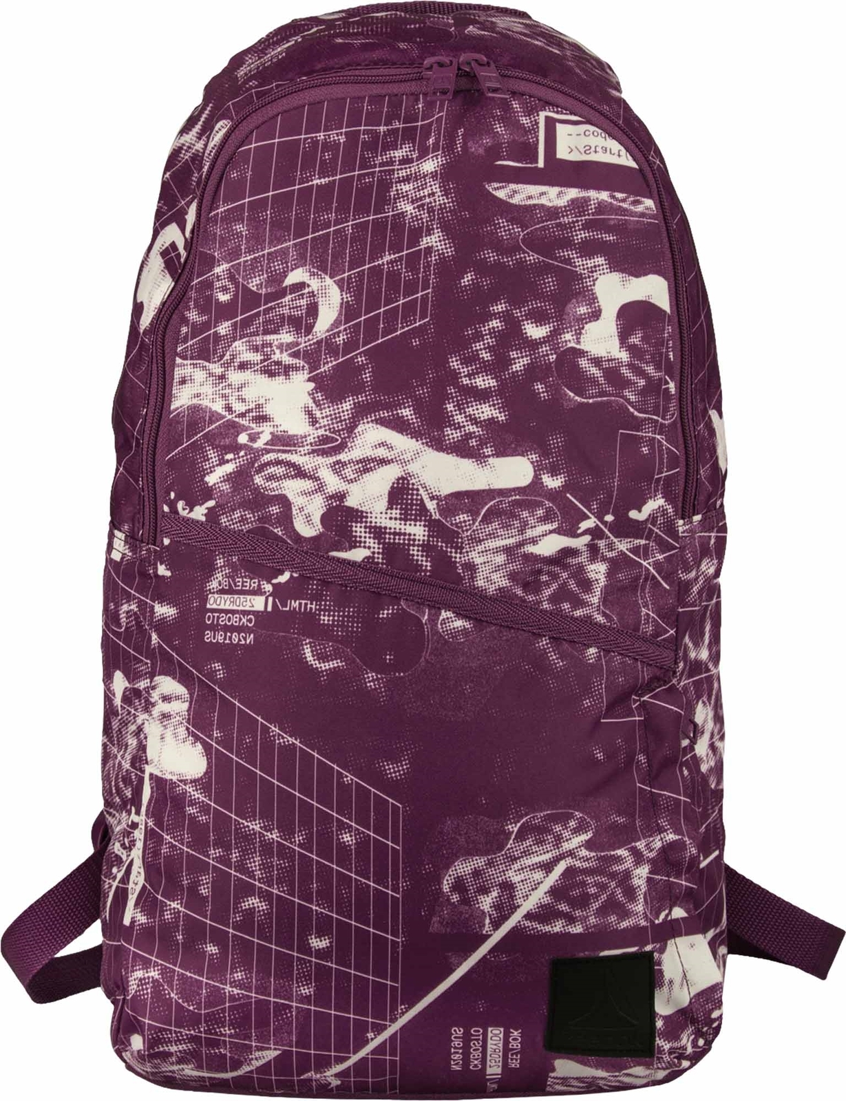 Reebok Found Follow Purple map print Backpack 154392