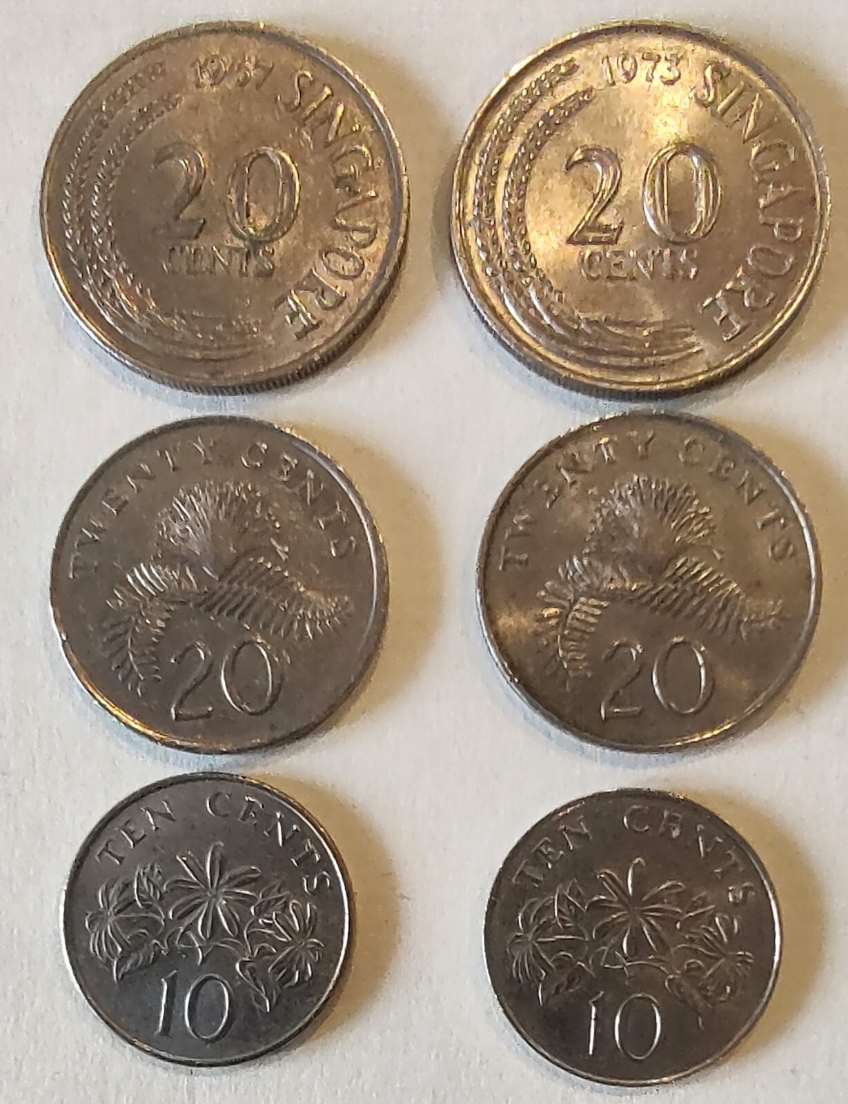 Singapore 1967-87, 10-20 Cents Swordfish-Star Jasmine