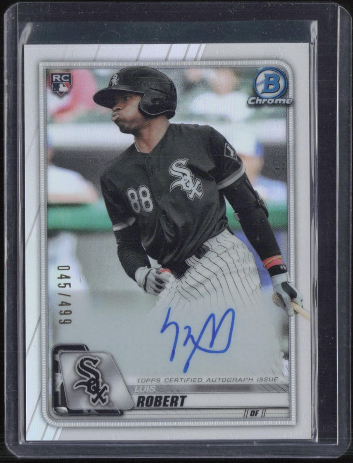 2020 Bowman Chrome Refractor Luis Robert 45/499 Auto Autograph RC Rookie