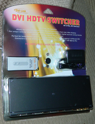 NEW RTcom MODEL DS-21RA '' DVI HDTV Switcher 2x1 with IR / RS232 & Audio & REMOTE