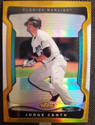 2009 Topps Finest Jorge Cantu Gold Refractor #'d 16/50