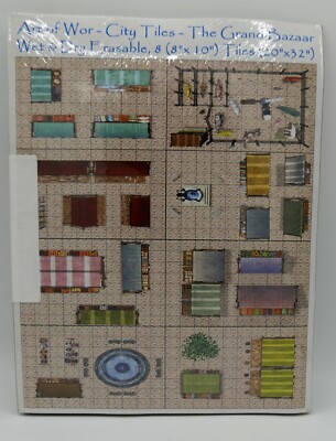 3SG-3203 Art of Wor CITY GRAND BAZAAR Wet & Dry Erase Tiles Dungeons & Dragons