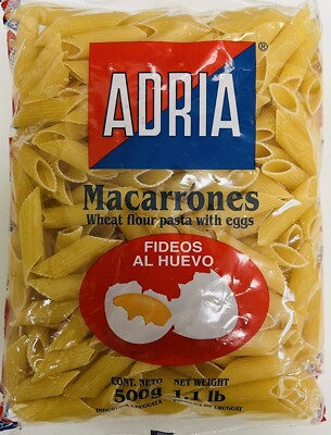 Fideos Adria Macarrones   1.1 Lb Pack X. 2