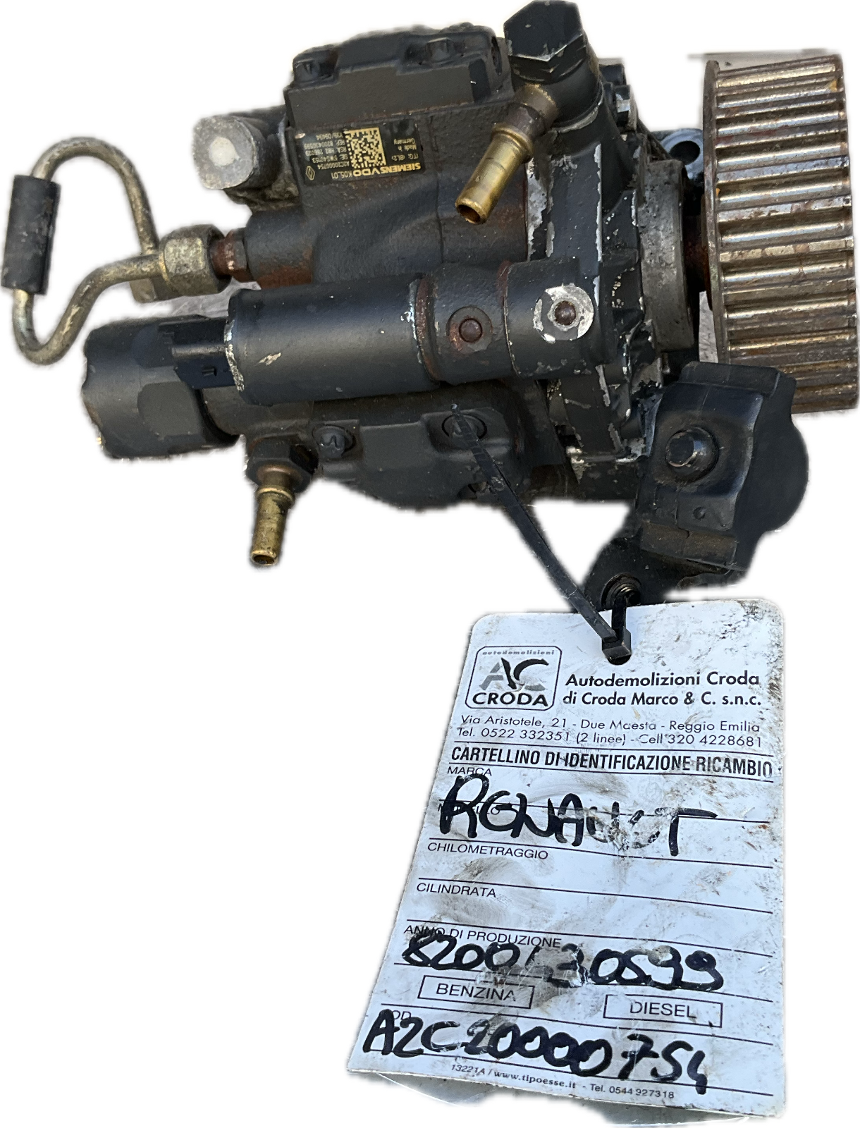 Pompa iniezione per RENAULT NISSAN codice ricambio 8200430599 A2C20000754