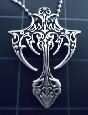 VAMPIRE CROSS Pendant GOTH Stainless Steel Chain New Old Gothic Necklace