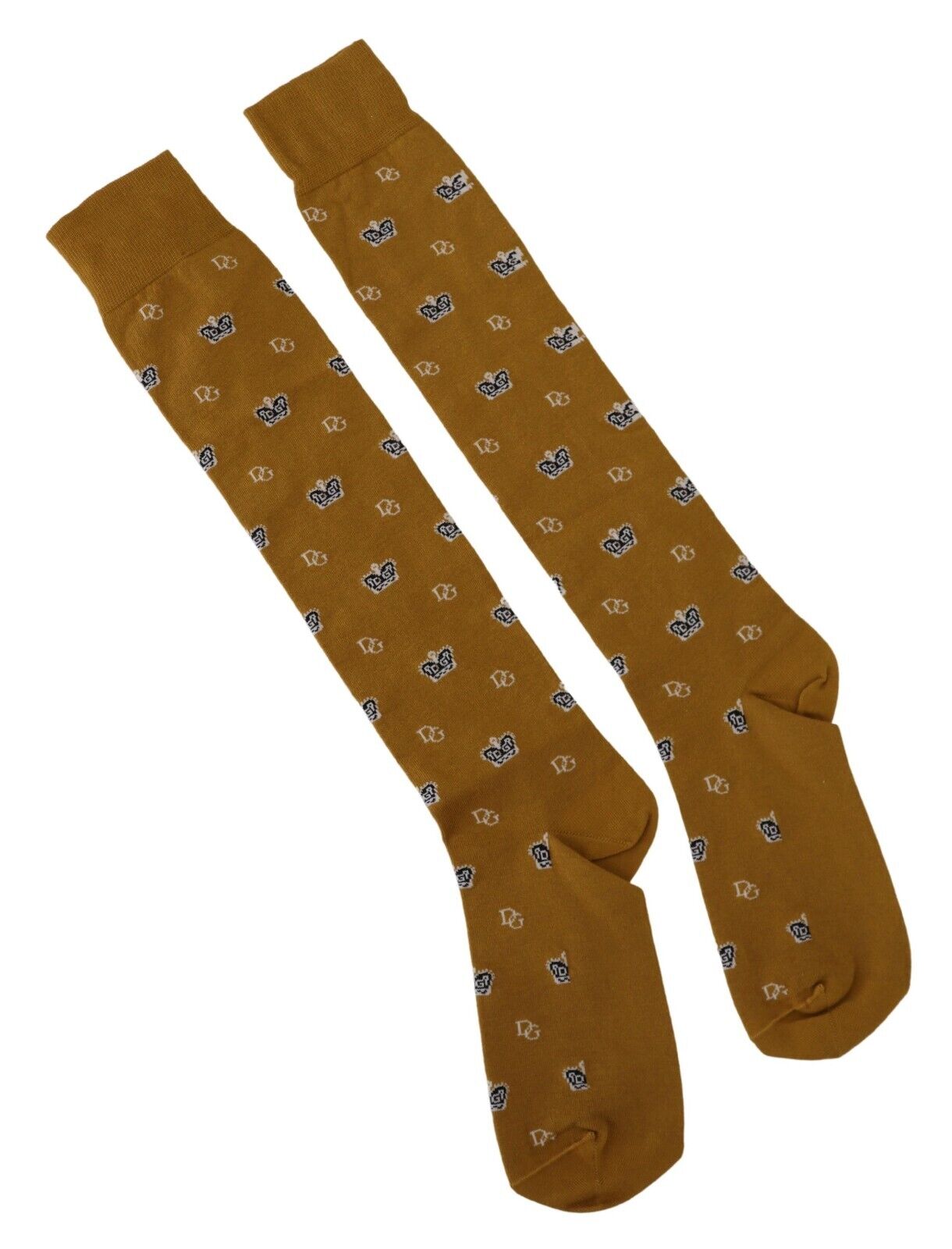 Носки DOLCE & GABBANA Мужские желтые хлопковые эластичные носки с принтом логотипа DG Crown s. л 110 долларов США