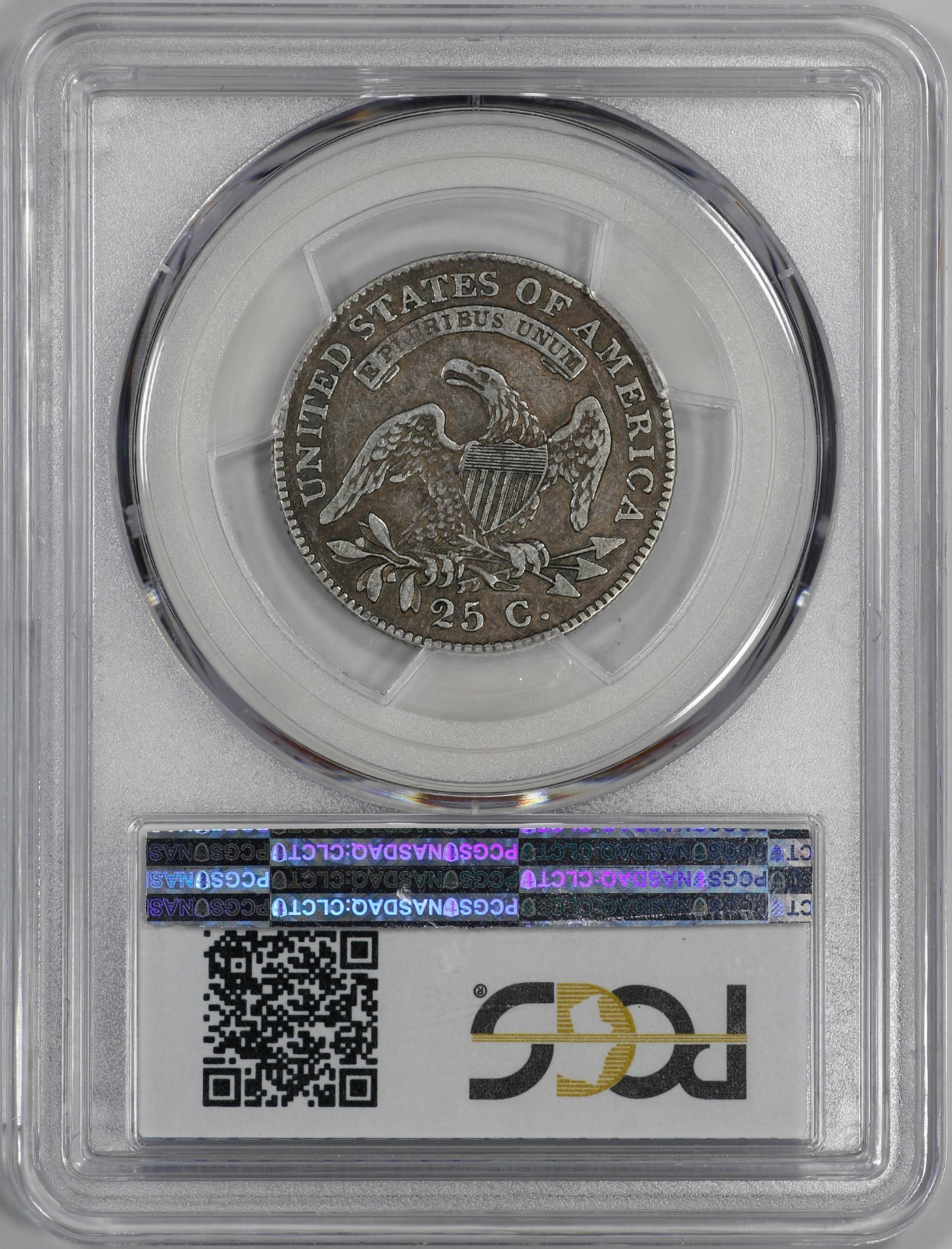1828 CAPPED BUST QUARTER 25C TYPE 1 LARGE PCGS CERTIFIED VF20 VERY FINE (523)