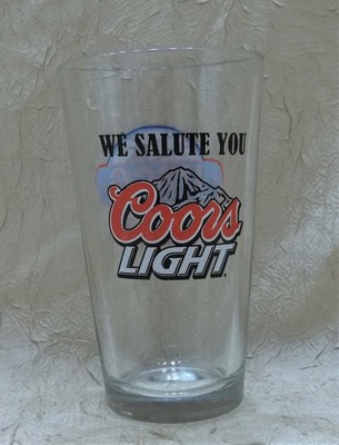 United States Coast Guard WE Salute You Coors Light Glass