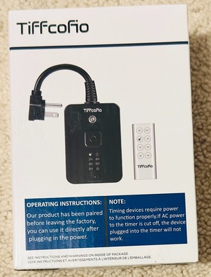 TiFFCOFiO Outdoor Light Sensor Countdown Timer With Remote Model: MH-RF2411
