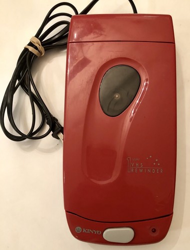 Rare RED MODEL VCR VHS Rewinder Vintage Kinyo Model Works Great!