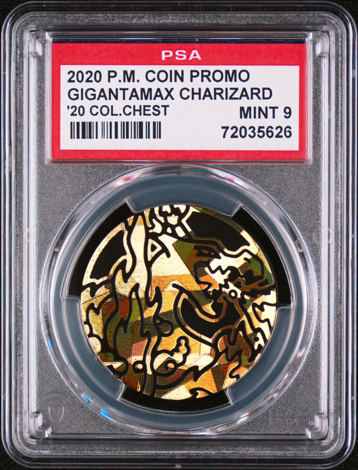 PSA 9 MINT Gigantamax Charizard Coin Promo 2020 Collectors