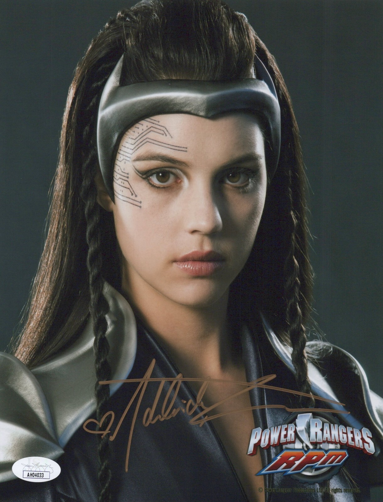 ADELAIDE KANE Signed POWER RANGERS RPM 8x10 Photo AUTHENTIC
