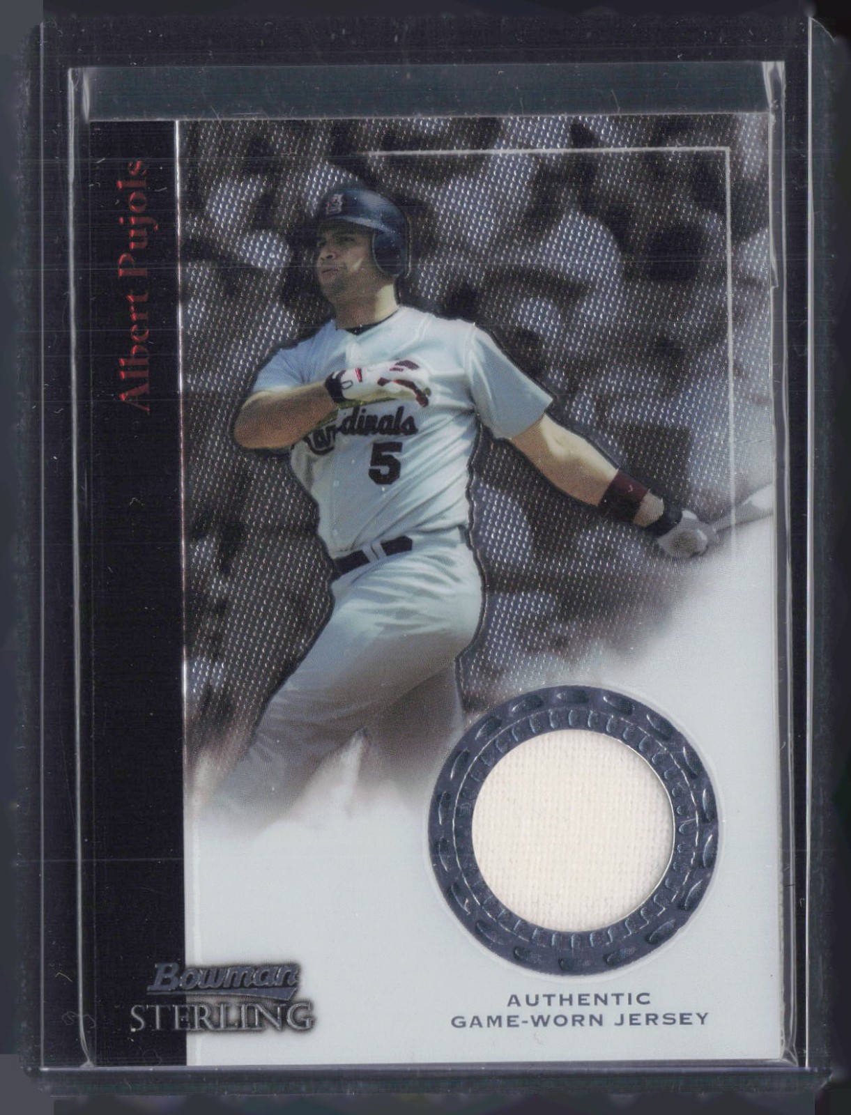 2004 Bowman Sterling Albert Pujols Game Worn Jersey