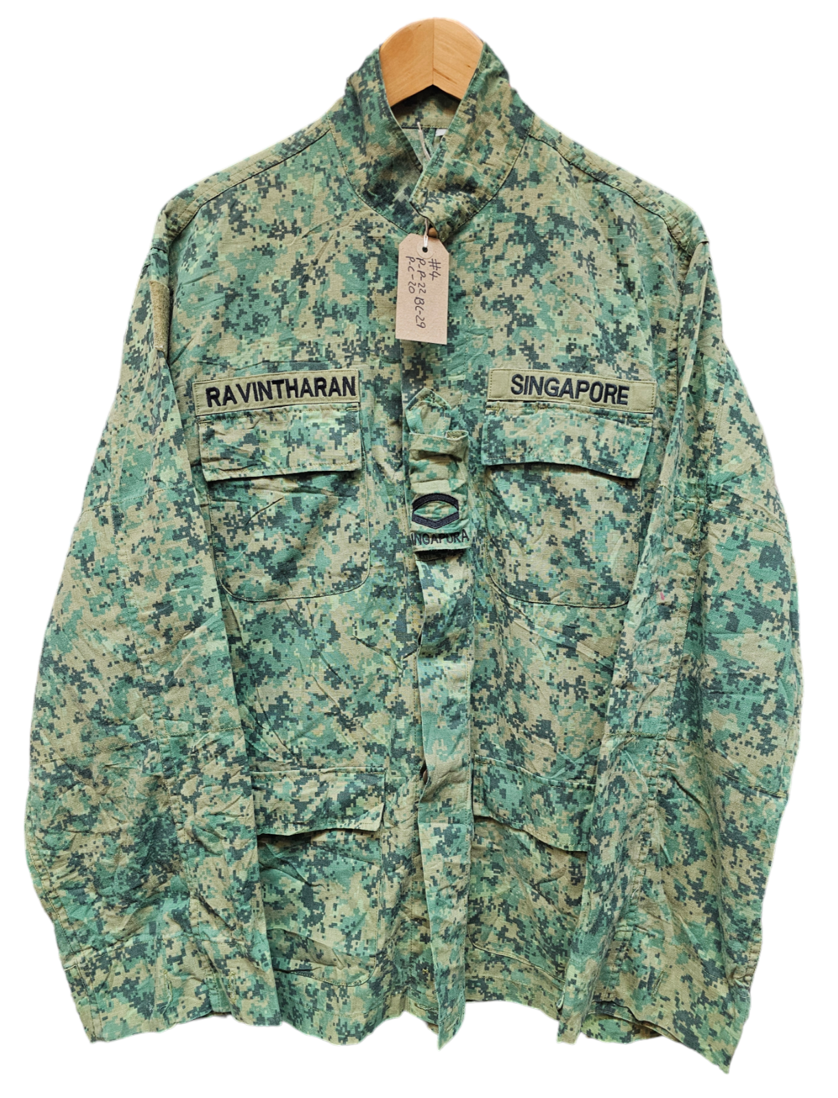 Genuine Ripstop Singapore Army Digital Woodland Camo Combat