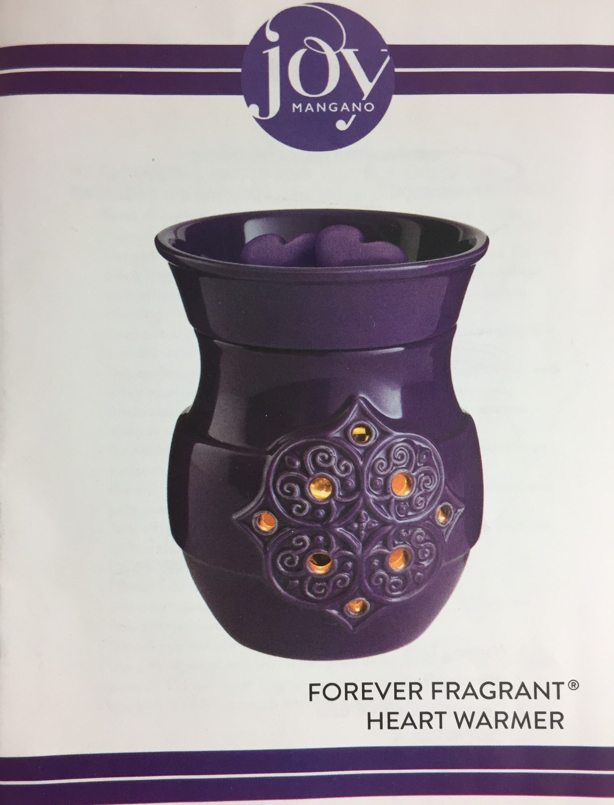 New Joy Mangano 92 Pc Forever Fragrant Heart Warmer & Sticks - PURPLE Color RARE