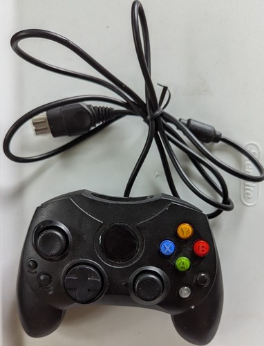 XBOX S-TYPE Controller For Microsoft XBOX Wired Black Used