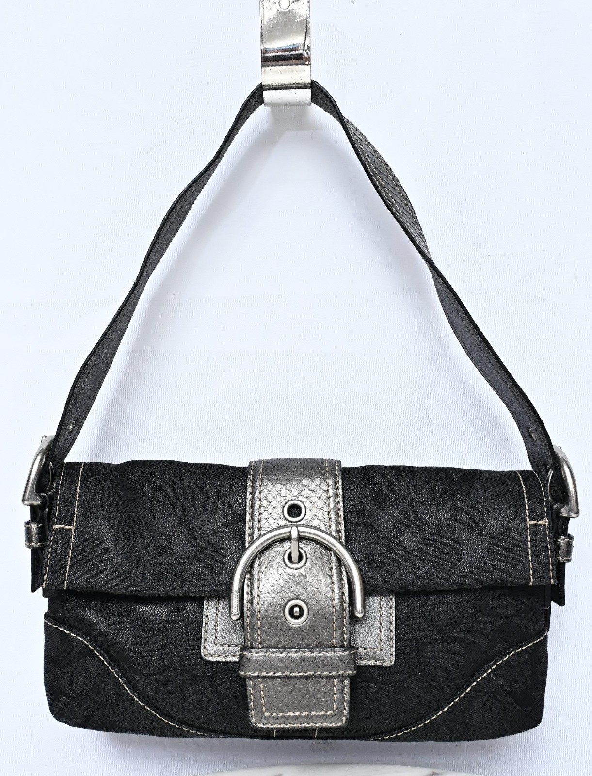 美品 Coach Turnrock Soho Signature Bag COACH Soho Signature Jacquard Shoulder Bag | Dillard's