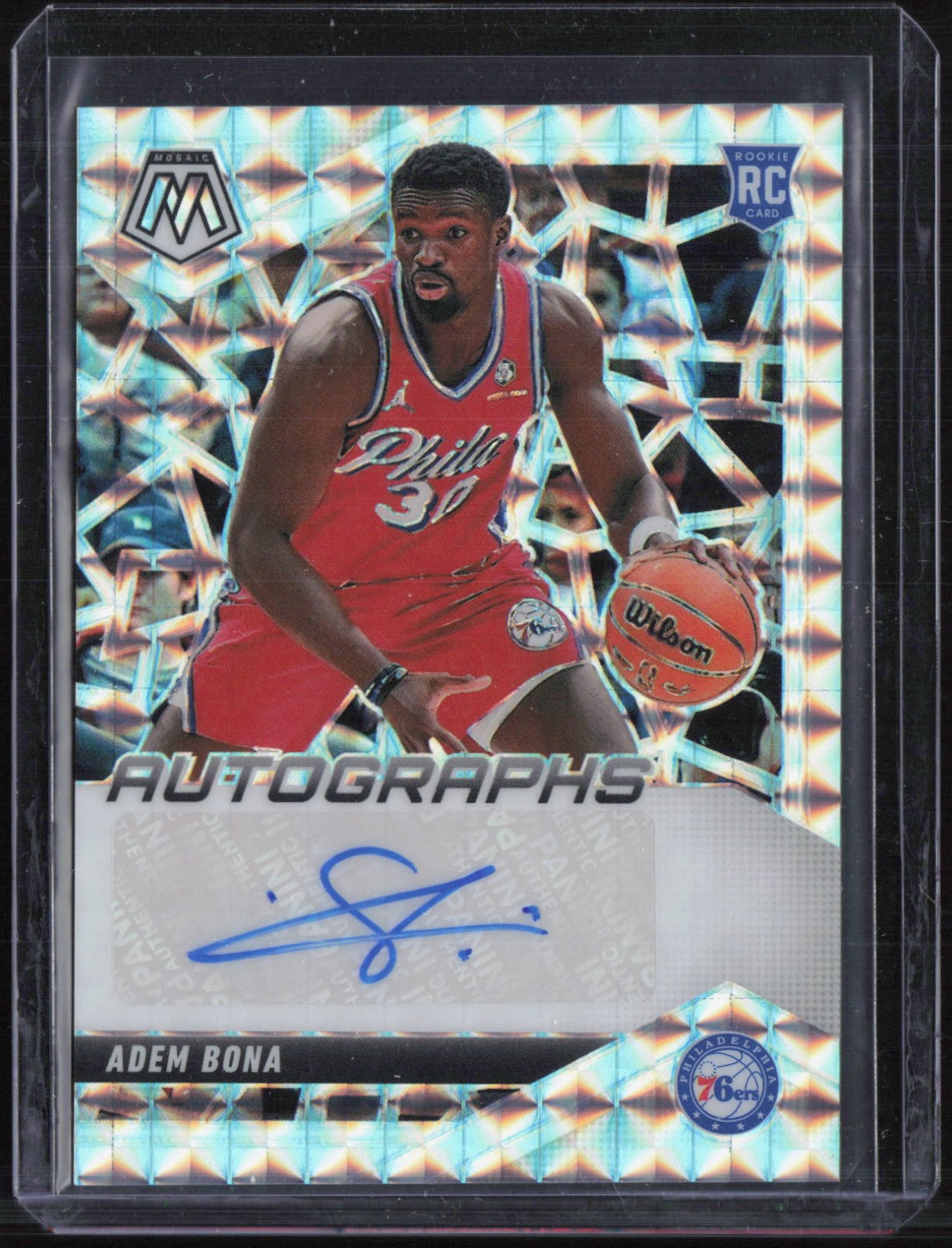 2024 Panini Mosaic Adem Bona Auto Autograph RC Rookie