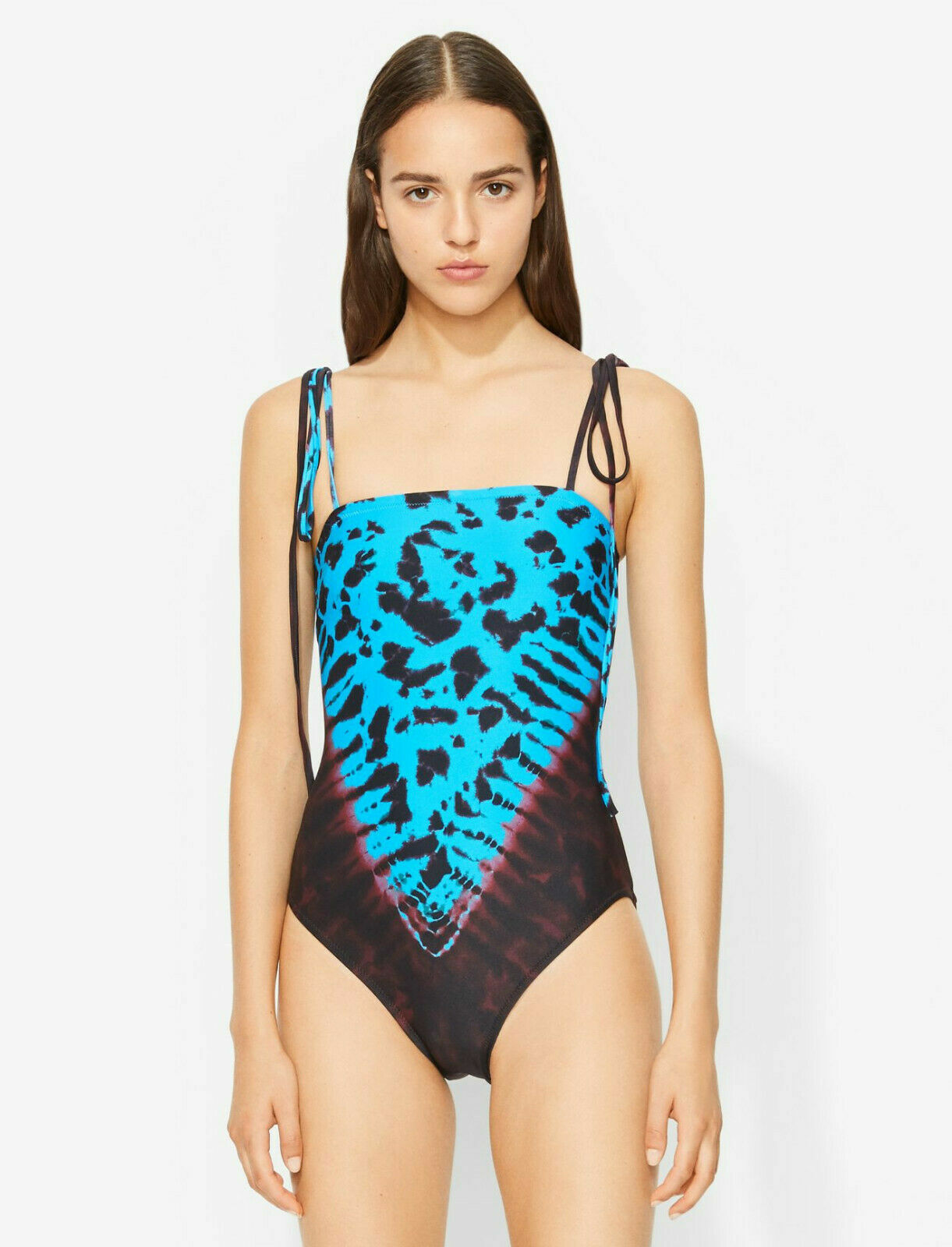 

НОВИНКА PROENZA SCHOULER Цельный купальник-бандо с принтом Tie Dye и завязками на плечах, МАЛЕНЬКИЙ, Multicolor, P60061P60061202S